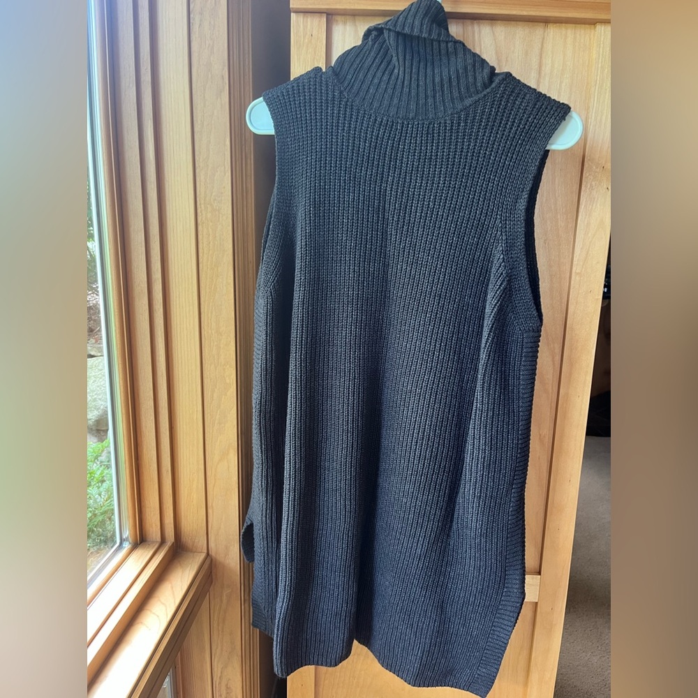 Turtle neck black sleeveless sweater dress, XL - Picture 4 of 4